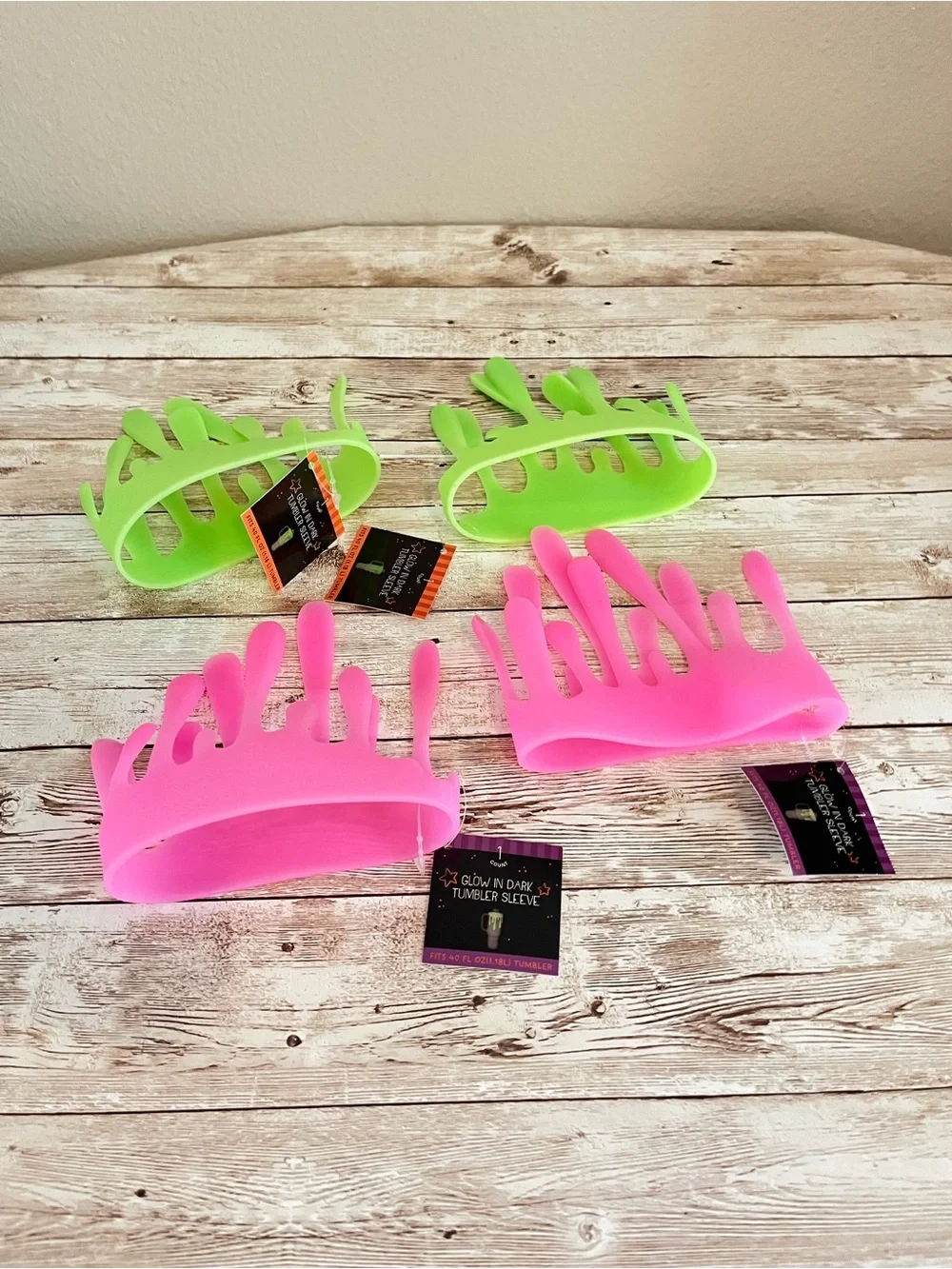 Target Bullseye Glow In The Dark Slime Tumbler Grip Sleeves Set of 4🌸